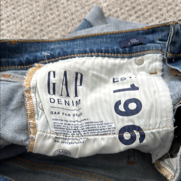 GAP Blue Jean Shorts with Distressed Details - Picture 5 of 6